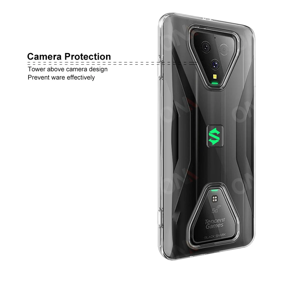Стекло 2 в 1 + чехол с полным покрытием для Xiaomi Black Shark 3 Pro силиконовый защитная