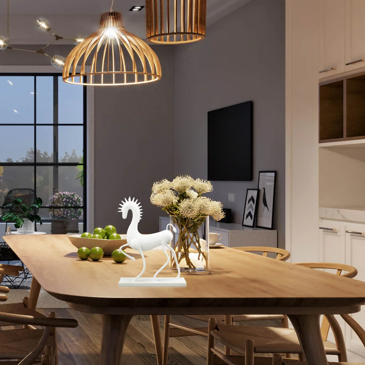 Лошадь Коллекционная скульптура 3D печатная абстрактная животных Украшение