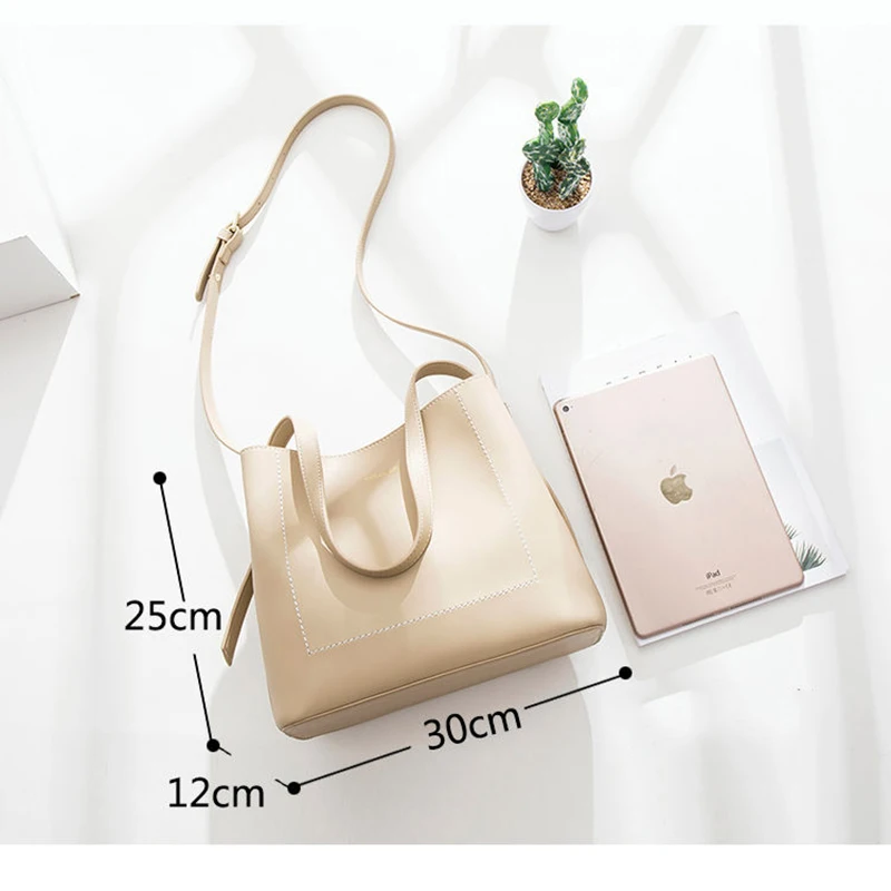 

Women Brand New Bucket Bag High Quality PU leather Leisure Decoration Single Shoulder Bag Shoulder Bag Messenger Bag Handbags