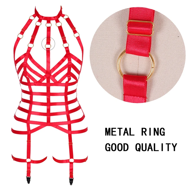 

Sexy Erotic Lingerie Suit Full Young Harness Underwear Fashion Garters Suspenders Straps Women Sexy Body Cage Gothic Belts