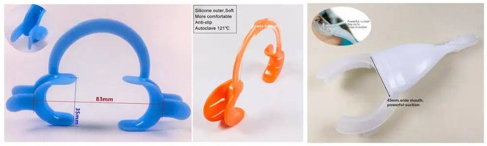 

Dental Lip Cheek Retractor C Type Silicone Mouth Props Opener Soft HVE Suction Tubes Droplets Aerosol COXO