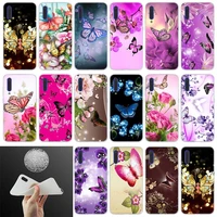 silicone case rose flower peony butterfly soft for xiaomi mi 12 11 ultra 10 9 8 se 6x a3 a1 a2 lite cc9 pro cc9e cover
