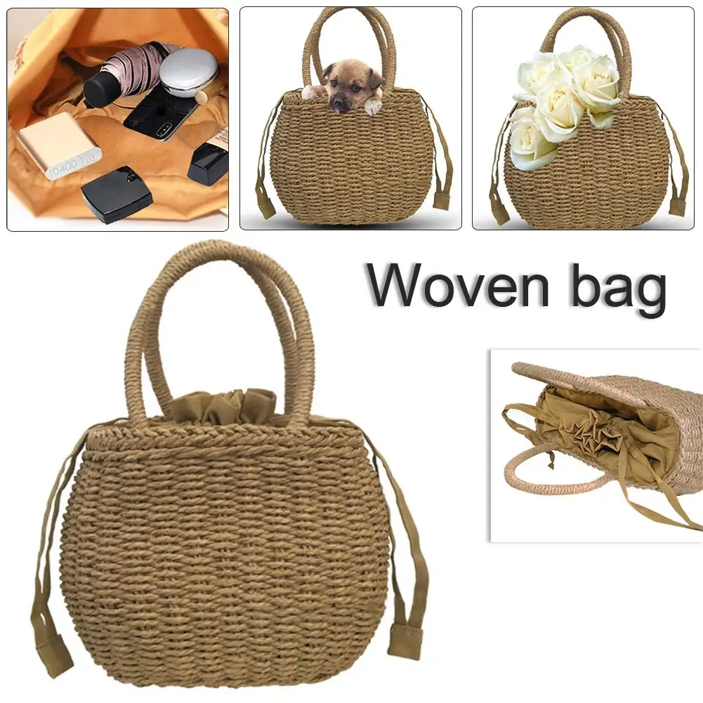 Нордическая Минималистичная корзина для хранения Пляжная плетеная Ретро сумка