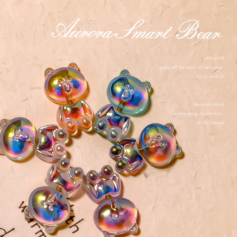 Аврора мультфильм Медведь Дизайн ногтей украшения Misscheering фантомный Цвет 3D