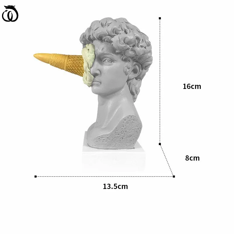 Фигурка из искусства Давида хит-мороженого статуя украшение смолы Европейский