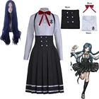 Женский костюм для косплея, униформа из аниме данганронпа V3 широгане цумуги, оригинальное издание, костюм для Хэллоуина с париком