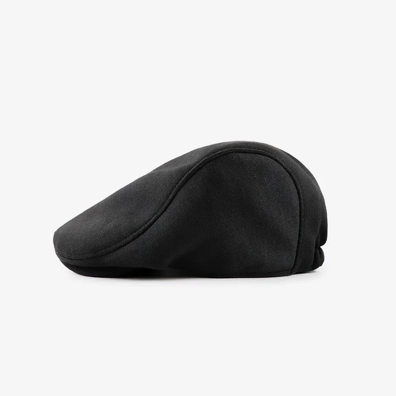 Autumn Winter Berets for Men Women Cotton Hat Solid Color Visors