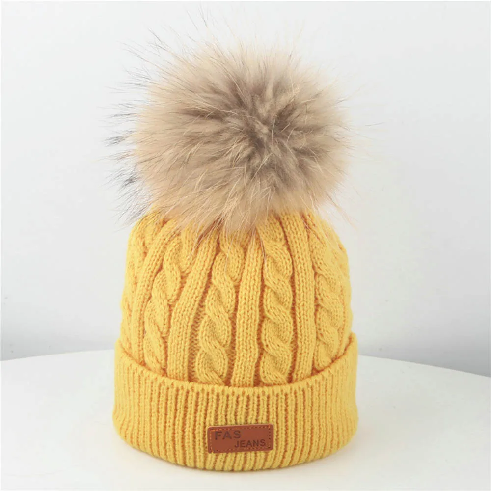 Детская шапка для девочек зимняя вязаная крючком шапочка шерстяная с окантовкой