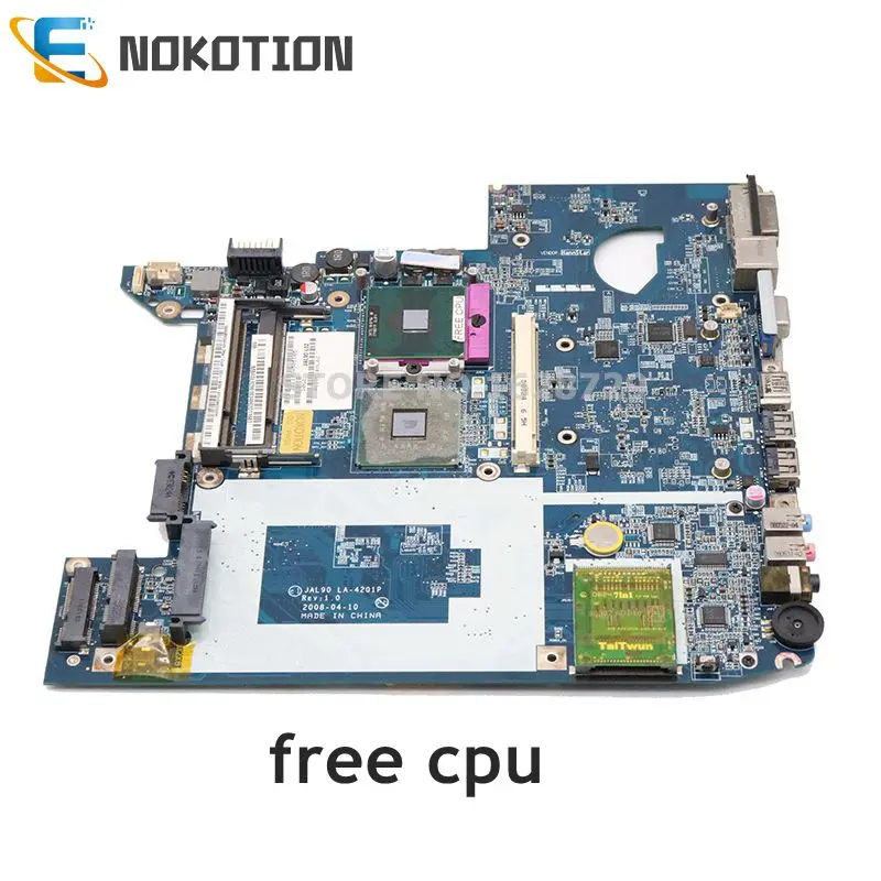 Материнская плата NOKOTION JAL90 для ноутбука Acer aspire 4930g 4930 с графическим слотом PM45