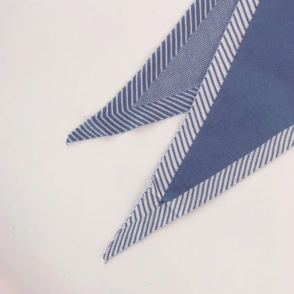 Женская модная Осенняя шаль-нагрудник Зимний вязаный шарф в полоску сохраняющий