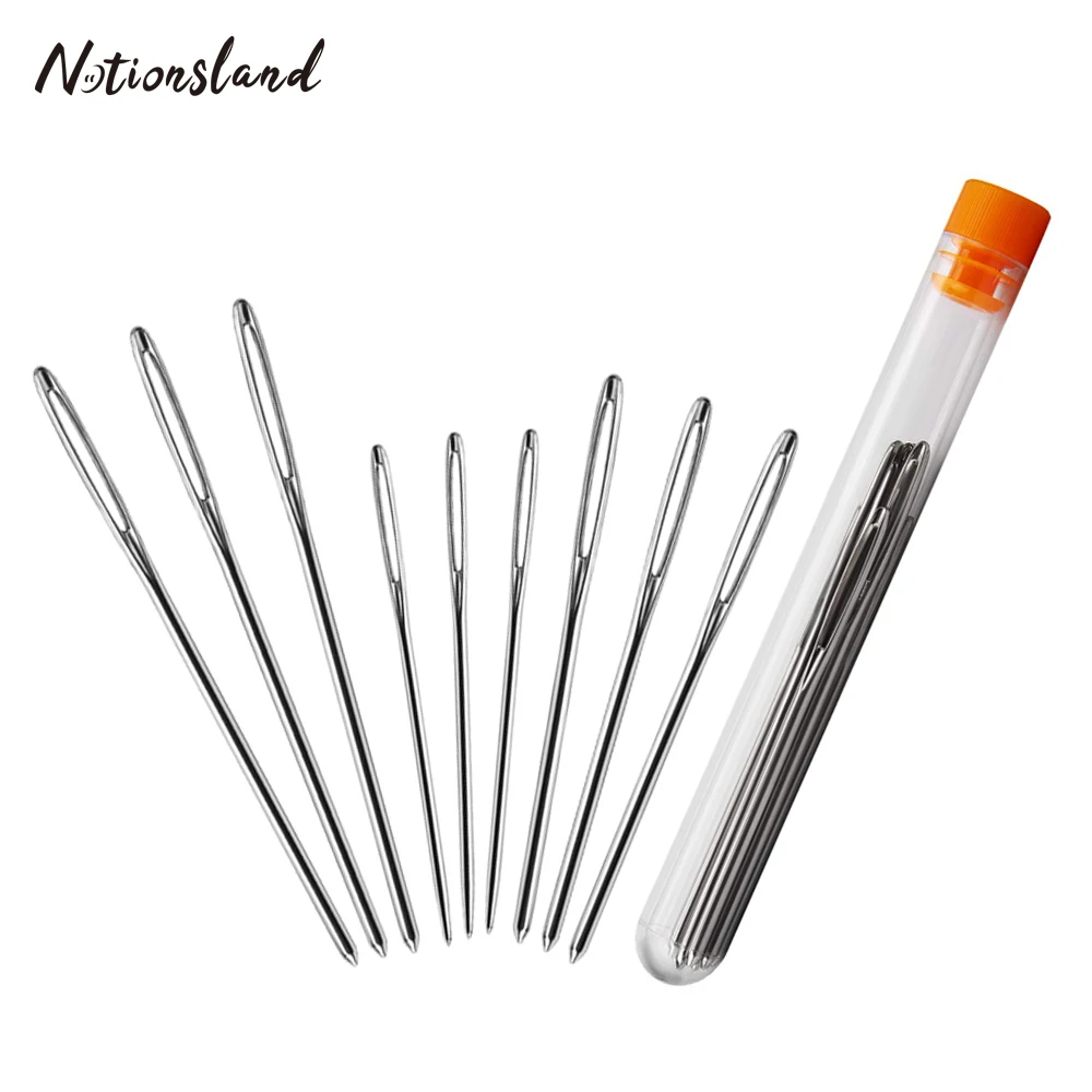 9 шт. тупые иглы стальные большие спицы Трикотажные Иглы для швейной машины набор