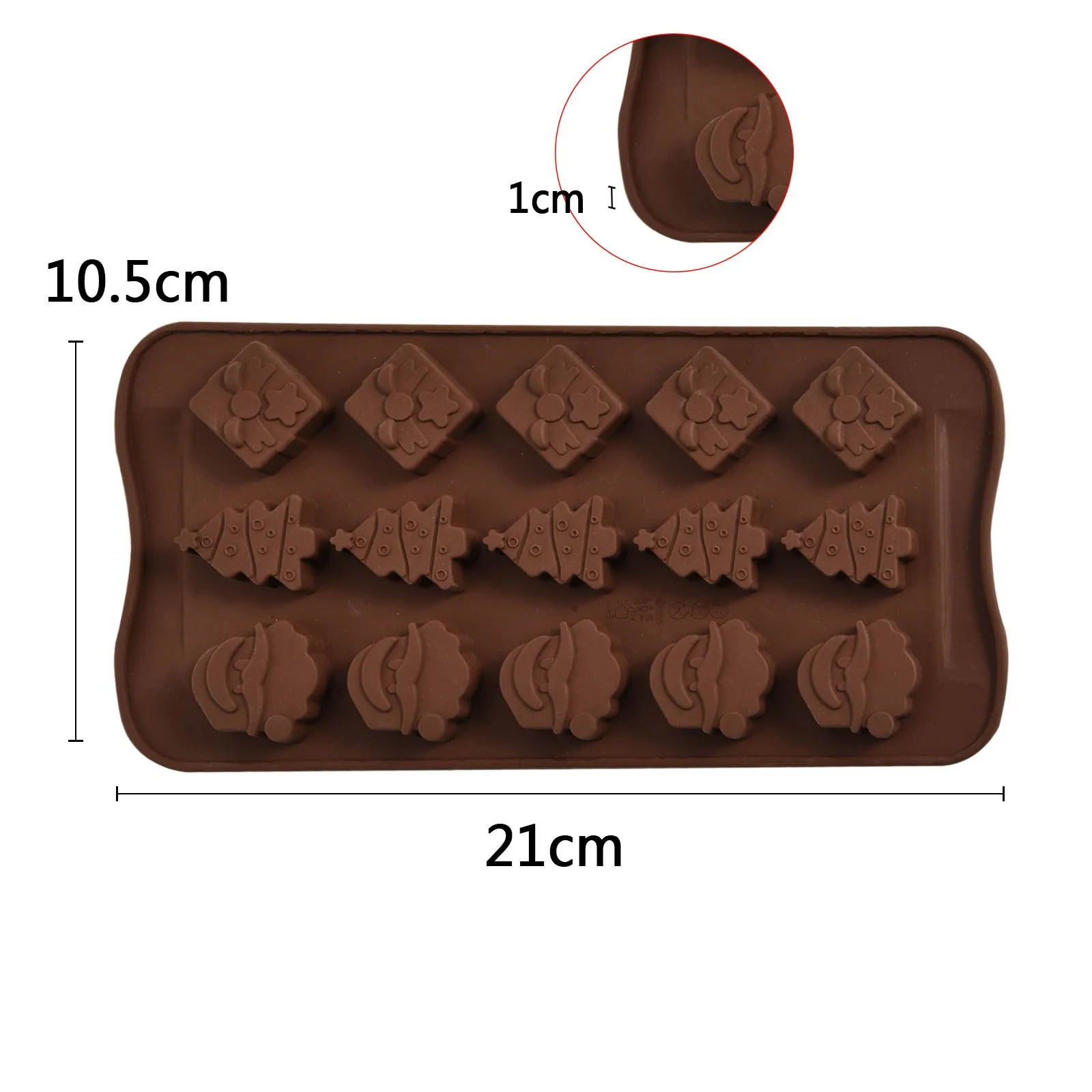 

15 Holes Silicone Mould Christmas Easter Family Handmade DIY Cake Jelly Chocolate Molds Flexible Demould Baking Decorating Tools