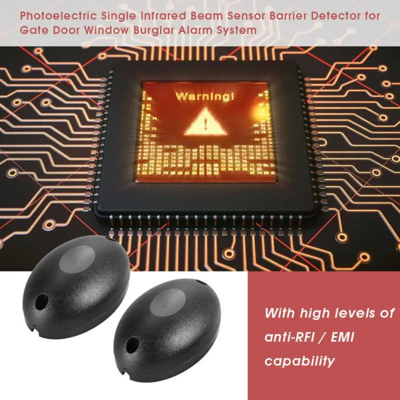 

1 pair 20m Single Beam Alarm Photoelectric Infrared Detector Security System Door Infrared Beam Detector Security Alarm