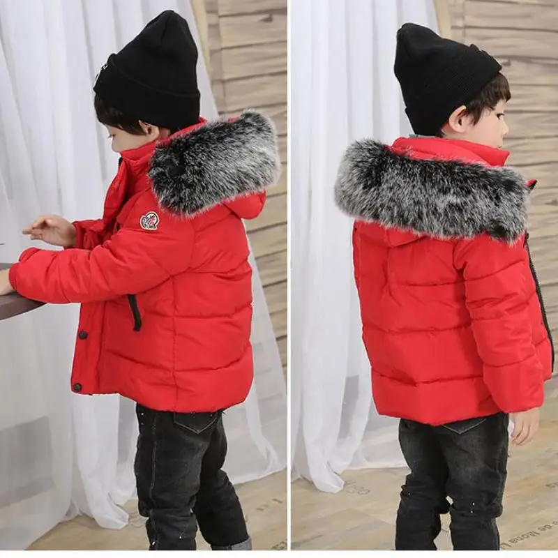 Детская зимняя пуховая куртка с меховым воротником | Мать и ребенок