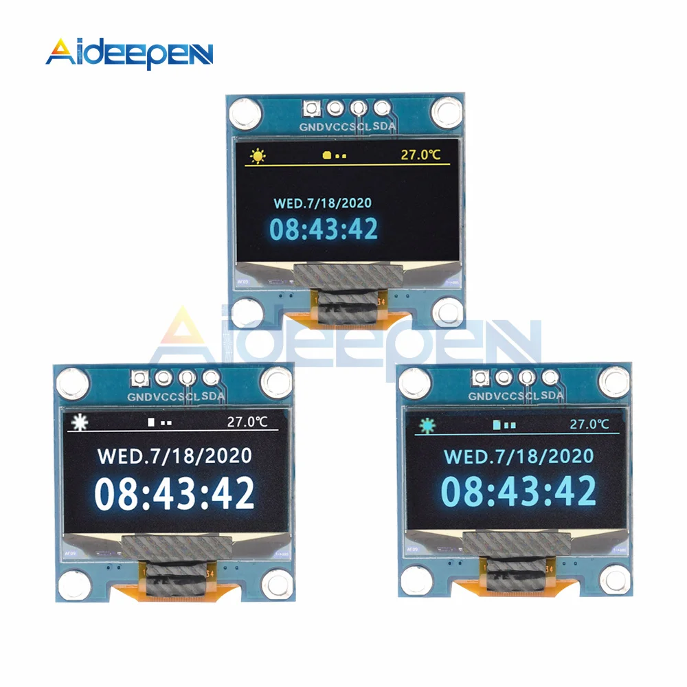 

0.96" OLED SPI/IIC I2C white/blue/yellow blue 0.96 inch OLED SSD1315 module 128X64 OLED LCD LED Display Module For ARDUINO