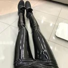 Женские леггинсы из искусственной кожи, привлекательные облегающие леггинсы с высокой талией, модные повседневные брюки с эффектом пуш-ап, 2019