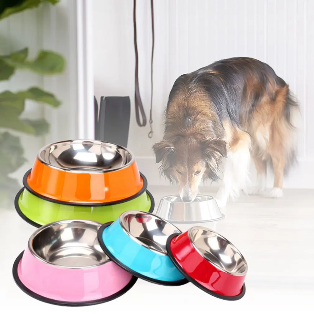 1 шт. Нержавеющая сталь собачья миска для собачьего корма посуда Собачья Миска