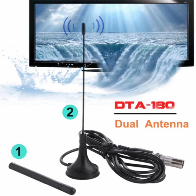 Внутренняя цифровая ТВ антенна HD двойная DTA 180 50 милей для Fox ATSC ISDB интерьерные антенны