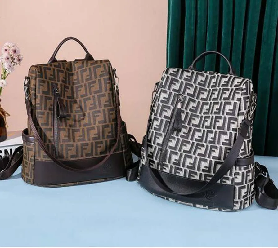 

Роскошный дизайнерский Модный женский рюкзак для путешествий, вместительная кожаная сумка, школьная сумка для девочек, сумка через плечо с ...