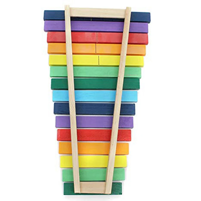 15 Tone Colorful Wooden Glockenspiel Xylophone Educational Percussion Musical Instrument Toy Education Instruments | Спорт и