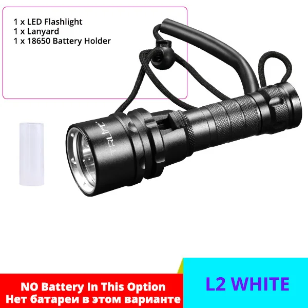 

TRLIFE Подводный фонарь для дайвинга 12000 люмен 18650