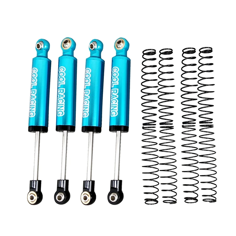 

COOL RACING 4PCS Alumiunm Oil Suspension Shocks Absorber Internal Spring Dampers for SCX10 D90 WRAITH TRX-4 90046 RC Car