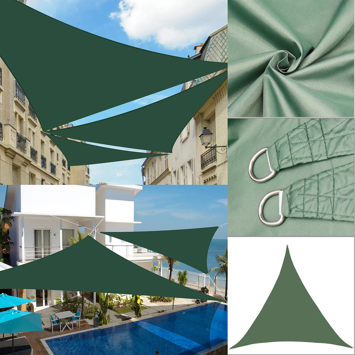 Тент из ткани Оксфорд 420D с защитой от солнца и паруса для бассейна беседка