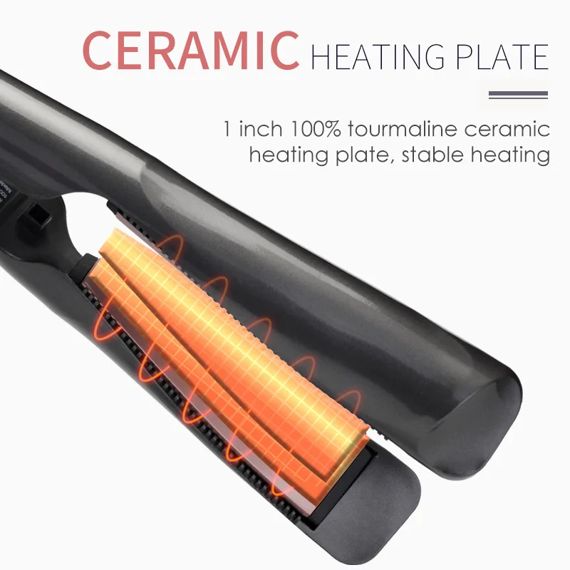 

Hair Straightener and Curler 2 in 1 Hair Curling Iron Automatic Spiral Twisting Hair Curly Wand Big Wave for Woman Hair Styling