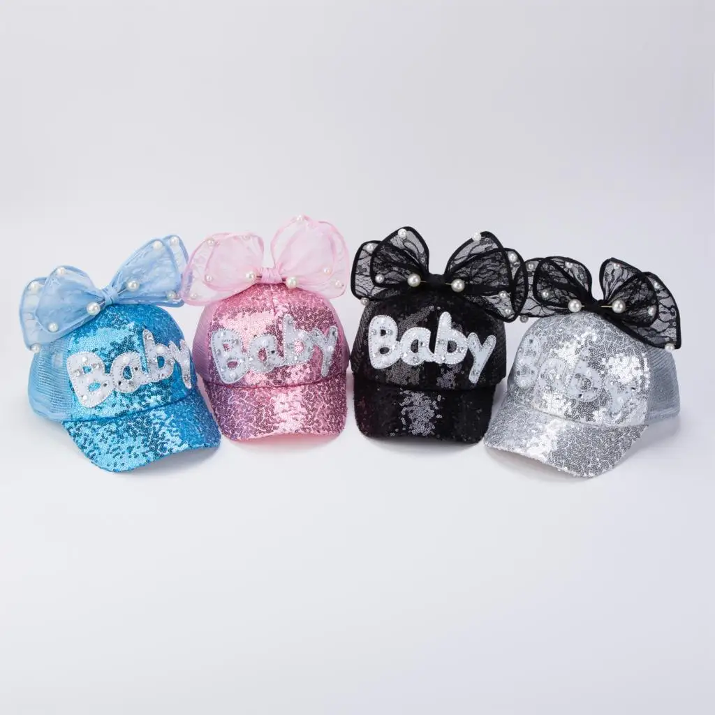 Детская бейсболка DeePom Снэпбэк кепки для девочек детская большая пряжа бант