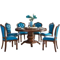 Round table dining tables and chairs European dining tables and chairs combination dining table household dining table
