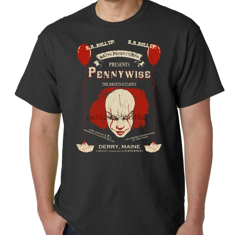 I.T Pennywise The Dancing Clown Inspired футболка Стивен Кинг ужас классический фильм|Мужские
