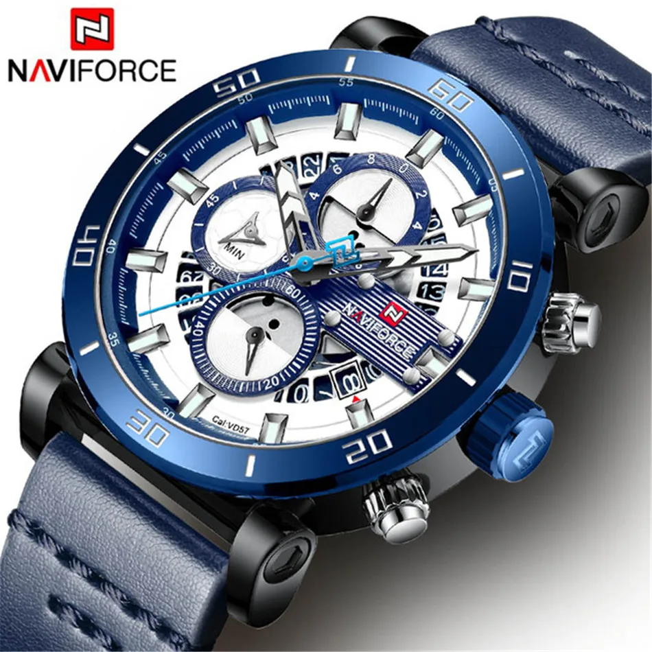 NAVIFORCE Для Мужчин's спортивный хронограф наручные часы модный тренд мужчин