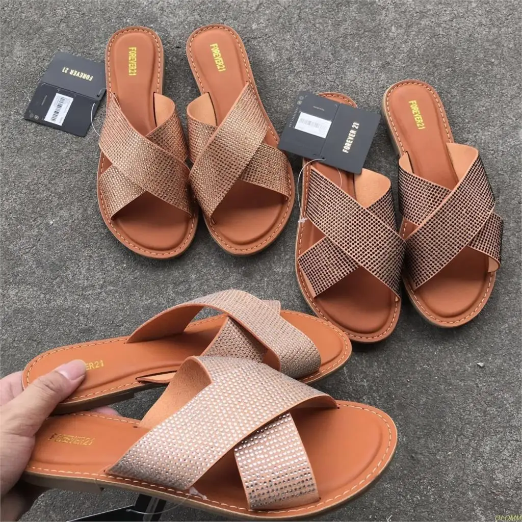 2019 Для женщин летние сандалии с ремешками в стиле Гладиатор низкие на плоской