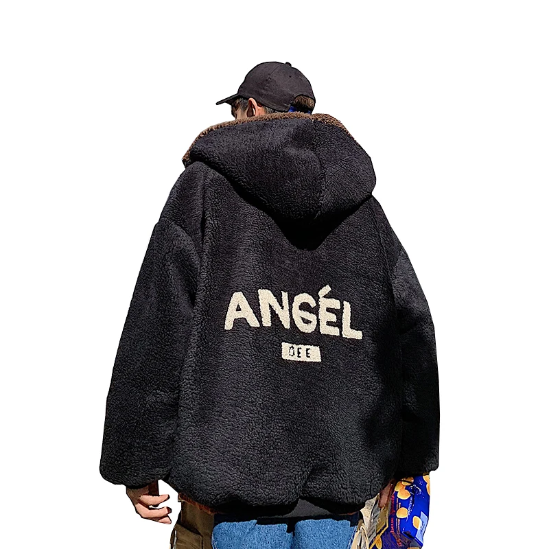 Winter Lambskin Coat Men's Casual All-Matching Warm Hong Kong Style Korean Style Double-Sided Velvet Cotton-Padded Coat Loose