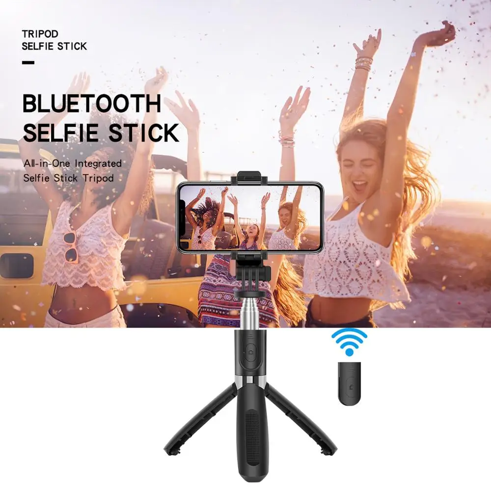 Беспроводная Bluetooth селфи-палка складной мини-штатив расширяемый монопод с