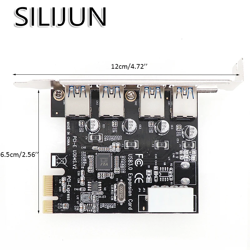 4 порта USB 3 0 PCI-e плата расширения PCIe Hub Adapter 4-портовый USB3.0 контроллер PCI Express E 1x |