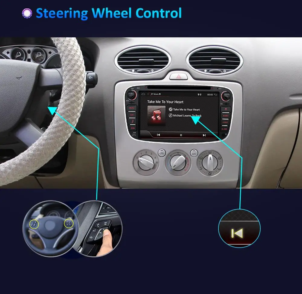 Android 9,0 автомобильный dvd-плеер 2 Din радио gps Navi для Ford Focus Mondeo Kuga C-MAX S-MAX Galaxy Аудио Стерео головное устройство