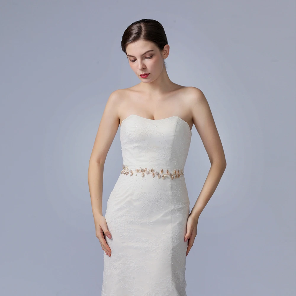 ZMSH110 Быстрая доставка Аксессуары для свадебного Пояса Золотые листья и сплав