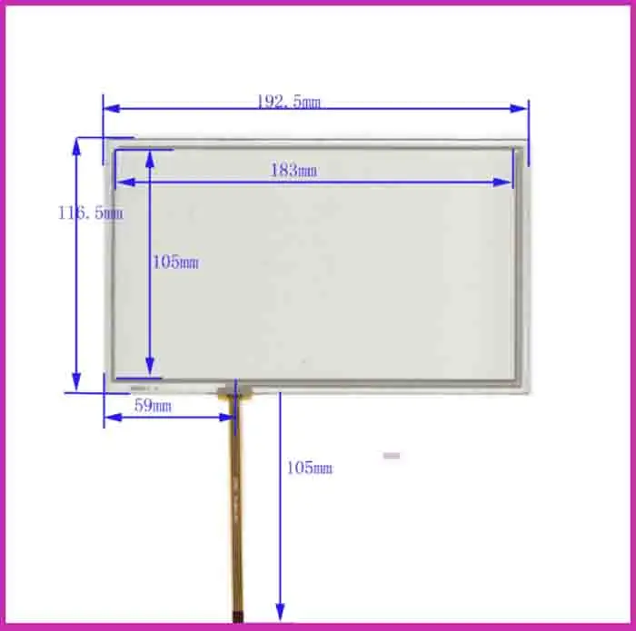 

8 "navigation touch outside the handwritten screen glass is of good quality high sensitivity 193 * 117