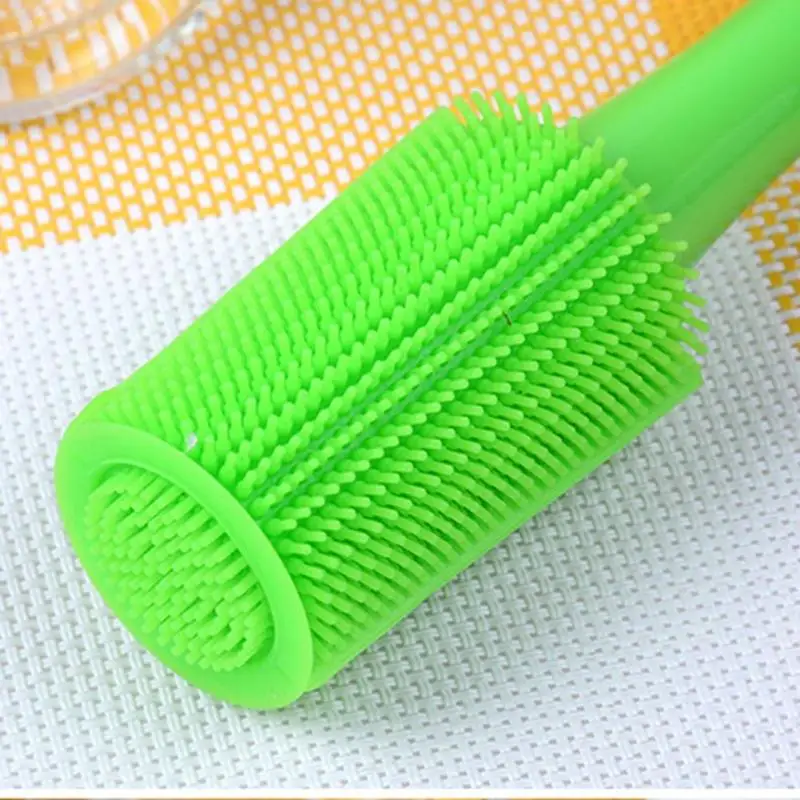 

Multifunctional Silicone 360 Degree Rotatable Cleaning Brush Creative Long Handle Baby Bottle Brush Kitchenware Cleaning Gadget