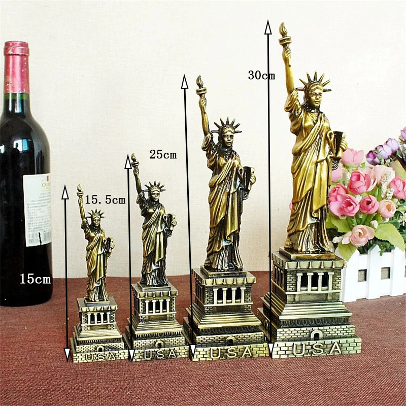 

Vintage Decor Metal Craft Retro Statue Of Liberty Birthday Best Gift Home Decoration Accessories Table Figurine