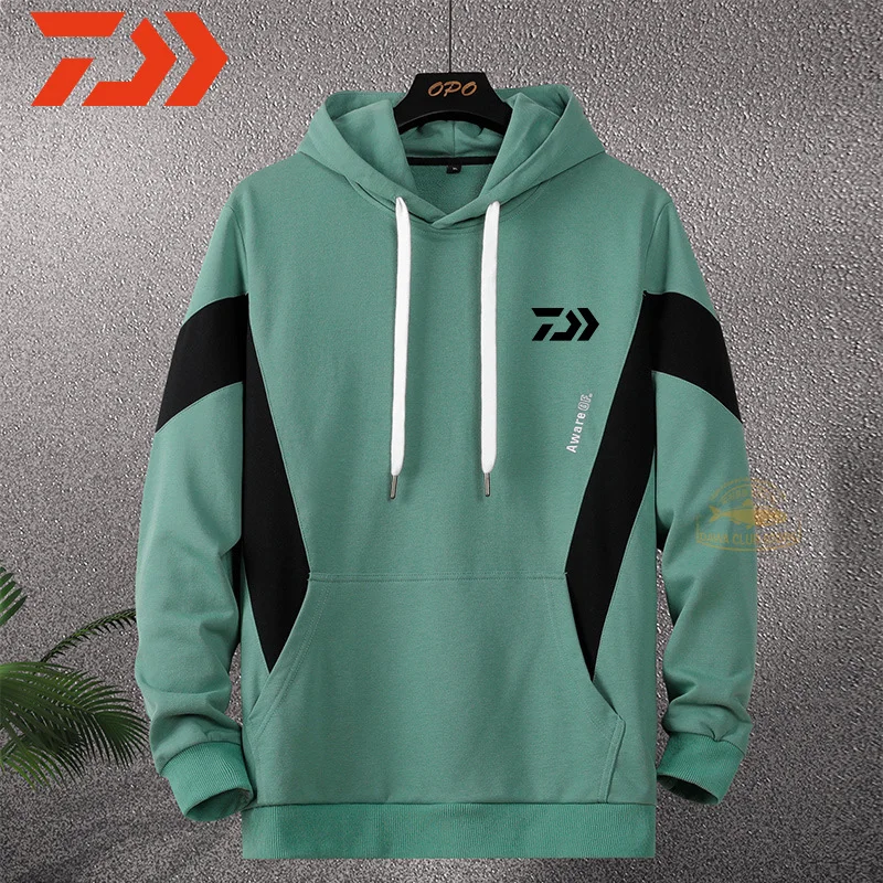 

Autumn Hooded Sweater DAIWA Fishing Clothes Winter Men's Outdoor Sports Fishing Clothes Large Size Loose Fishing Clothes L-8XL