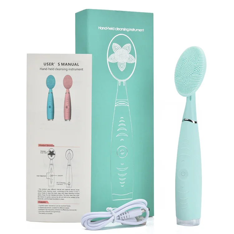 

Electric Silicone Face Cleansing Brush Face Cleanser Electric Facial Cleanser Cleansing Skin Deep Washing Massage Brush