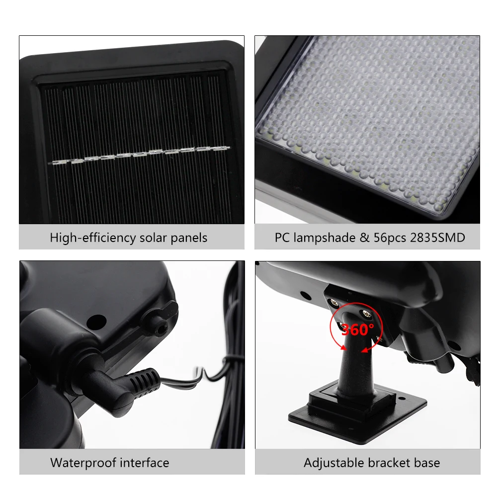 Светодиодный светильник для крыльца 56 светодиодный открытый Солнечный