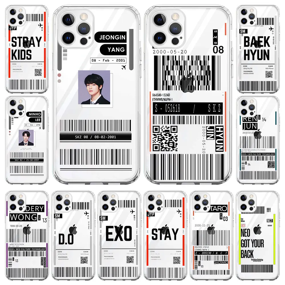 

Label Air Tickets Phone Case for iPhone 13 12 11 Pro Max 8 7 Plus SE 2020 X XR XS Max Luxury Shell Soft TPU Transparent Cover