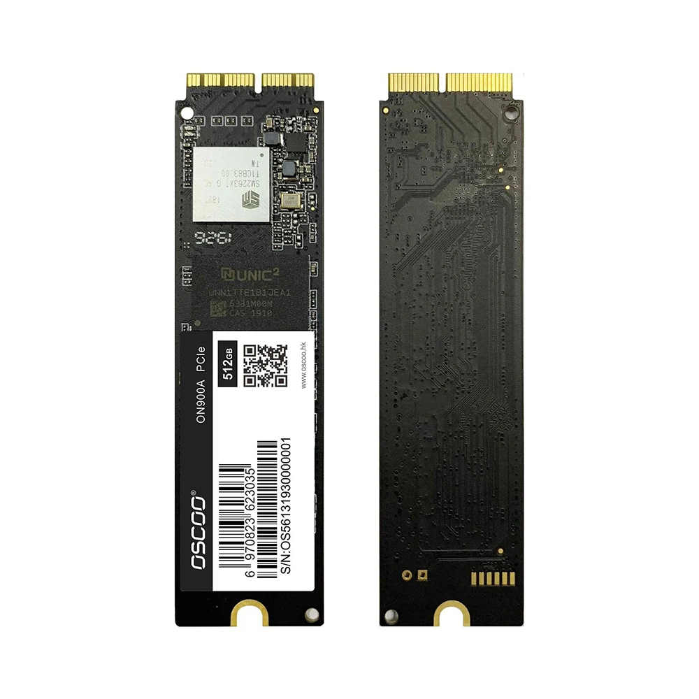 

OSCOO ON900A PCIe NVME SSD 256GB/512GB/1TB Solid State Drive for Macbook 2012-2018 A1369 A1465 A1466 A1502 Laptop