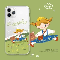 iphone case suitable for apple 12promax case cartoon bear girl iphone11promax case frosted soft shell xxrse 87plus 6 6sp case