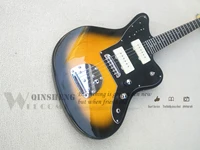factory custom electric guitar jag guitarsunburst body archaize buttons tremolo bridge red cream p90 pickups