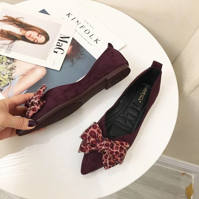 Wellwalk/Балетки на плоской подошве женская обувь модная удобная с бантом в