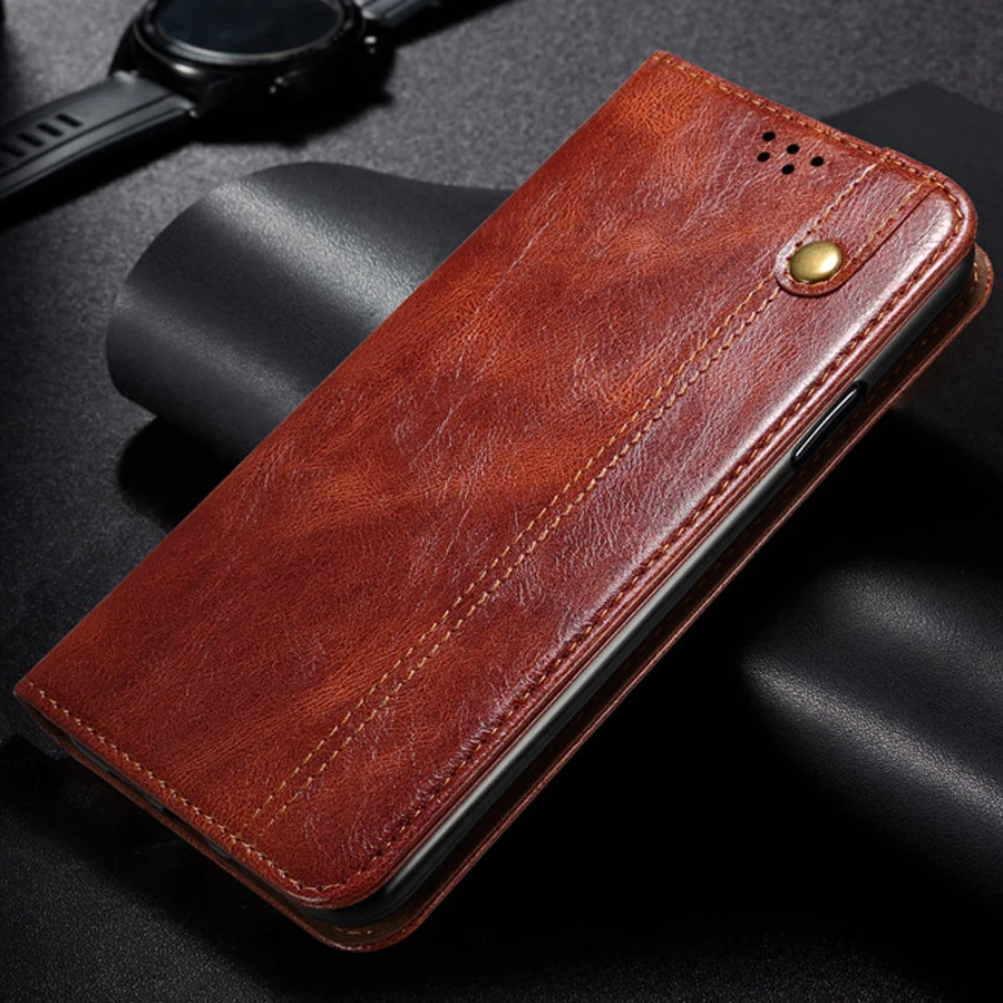 Чехол портмоне в стиле ретро чехол для Oppo Realme V13 5G 2021 Роскошный кожаный бумажник V